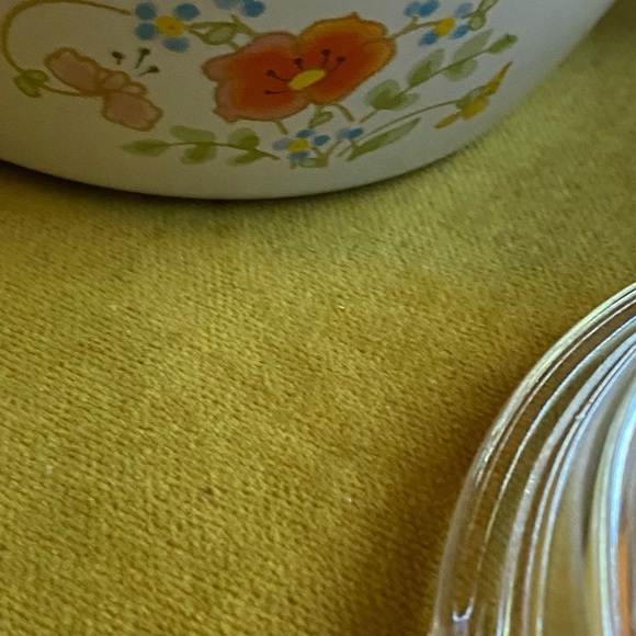Vintage 1970's Corningware Covered Skillet Saucepan Wildflower Poppy - Picture 1 of 5